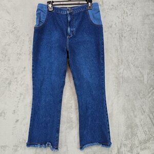 Vintage AGOLDE Jeans Womens M Mimi Maternity Blue High Rise Straight Ankle USA